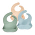 Moonkie Silicone Baby Bibs Set of 3, BPA Free Waterproof Baby Bibs