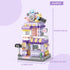 MEIEST 4 Set,Simulation Mini City Shop Street View Building Blocks Model Architecture Collection Particle Construction