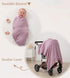 Red & Purple Muslin Swaddle Blanket for Infants