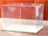 MECC Countertop (14x8x12inch/35x20x30cm) Openable Clear Acrylic Display Case-Assemble Box with White Base