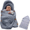 Symphony Wire Newborn Baby Wrap Swaddle Blanket, Kids Wool Knit Swaddle Kids Sleeping Bag