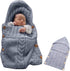 Symphony Wire Newborn Baby Wrap Swaddle Blanket, Kids Wool Knit Swaddle Kids Sleeping Bag