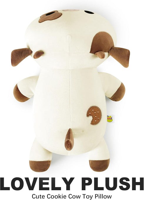 Onsoyours Cute Cow Plushie, 12" Soft Cookies Cow Squishy Plush Animal Toy Pillow for Kids