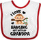 inktastic Monkey I Love Hanging Out with My Grandpa Baby Bib