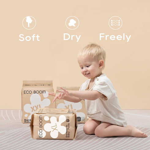 3 13 24lb, 26 Count ECO BOOM Training Pants for Toddler Potty, Hypoallergenic for Sensitive Skin, Size (M) Suitable