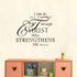 Inspirational Wall Decor Quotes Stickers - I Can Do All Things Through Christ Who Strengthens Me, Wall Decals for Rooms