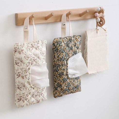 Qylfst Mommy (1PCB) Floral Quilted Baby Wipe Holder Pouch with Strap,Diaper and Wipes Pouch for Purse,Hanging Floral