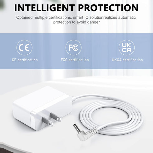 Baby Monitor Charger Adapter for Babysense Video Monitor V24R, Replacement Power Supply Cord for V24R V43