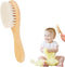 Booge 2 Pcs Baby Hair Brush, Baby Brush with Natural Soft Goat Bristles
