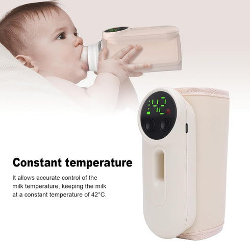 LICAEVEY 8000mah 70mm Bottle Warmer Fast, Heating Rechargeable Night Light, Long Lasting, Milk Warmer with Portable