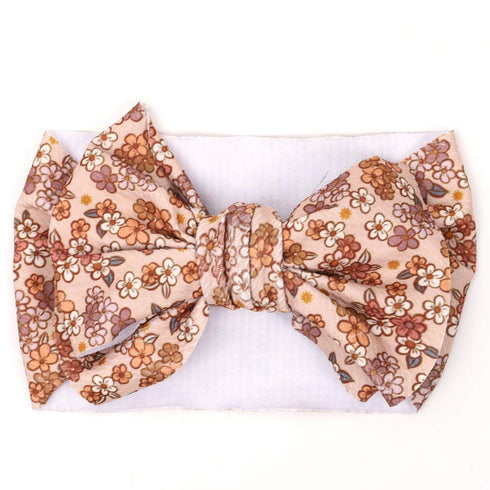 KIDOCHEESE Oversized Baby Headbands with Bows, Elastic Nylon Hairbands for Newborns, Infants, Toddlers & Kids