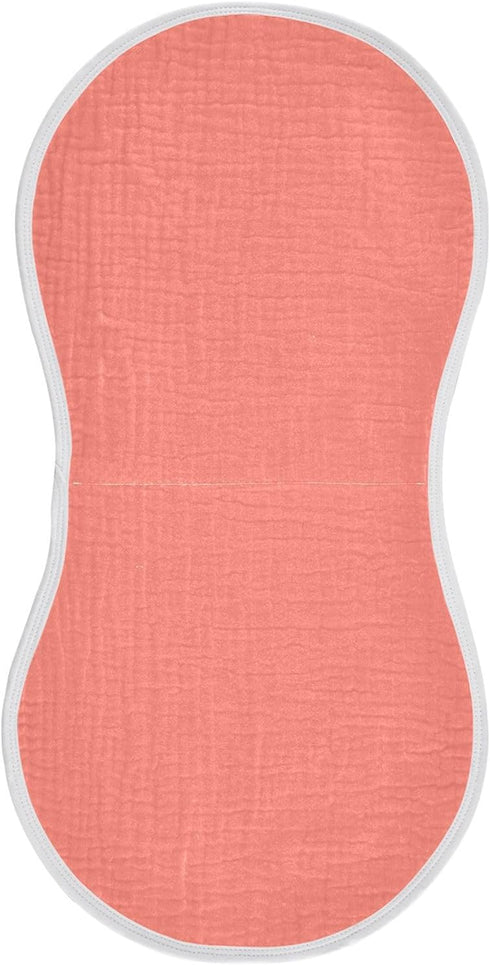 KEIGE 1Pc Salmon Burp Cloth,Unisex Large Absorbent Soft Cotton Muslin Burping Cloths for
