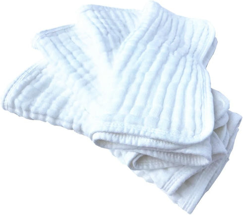 Synrroe Muslin Burp Cloths 4 Pack - Large 20" by 10", 100% Cotton, Extra Absorbent and Soft