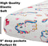 Jola's House 4 Pack Set Soft Baby Girl Crib Sheets for Standard Crib Mattress Unicron Rainbow Heart Cute Neutral