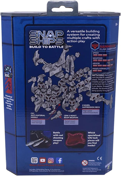 KOMPLEX Hammerjaw K.L.A.W. Gunship Building Toy Sets - 3 Builds, Ages 8+