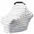 Multi-use Baby Car Seat Cover – Nursing Cover-Up for Breastfeeding, Canopy Cover, Stroller Covers (White with Black