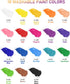 Nicpro 18 Colors Large Washable Paint Set for Kids (8.4oz, 250 ml), Non-Toxic Acrylic Bulk Paint Supplies for Art,