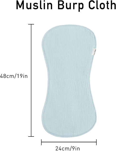Muslin Burp Cloths for Baby Organic Extra Soft Absorbent Burping Cloths for Boys Girls 10 Pack Spit Up Rags