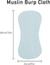 Muslin Burp Cloths for Baby Organic Extra Soft Absorbent Burping Cloths for Boys Girls 10 Pack Spit Up Rags
