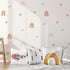 QUCHENG Boho Wall Stickers for Girls Bedroom, Removable Vinyl Decals Nursery Kids Room Decor, 6 Sheets