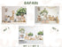 Generic (Set2) Safari Jungle Wall Stickers Safari Animals Wall Decals for Nursery Kids Room Wall Art Removable Vinyl