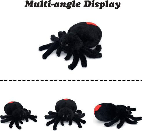 Soft Spider Dolls Plush Pranks, Cute Stuffed Animals, Gifts for Kids, Halloween, Christmas, Home Decor (Black)