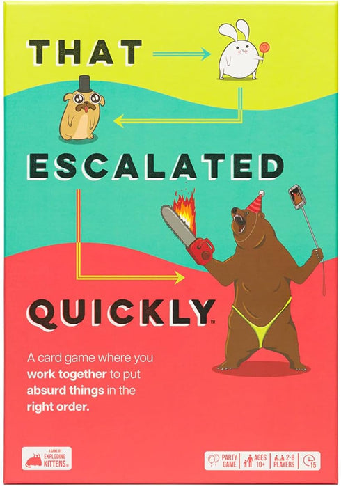 Exploding Kittens Presents That Escalated Quickly, Funny Card Game for Family Game Night with 160 Cards
