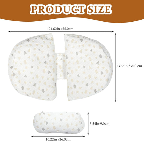 U-Shaped Maternity Pillow Lumbar Cushion for Pregnant Women Adjustable Belly Support Pillow for Sleeping and Side Lying