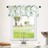 Leeva Windows Valances for Bathroom, Birds Garden Print Pattern, Thermal Insulated Short Curtains for Bedroom Kitchen,