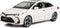 BDTCTK Compatible 1:32 Corolla Model Car, Zinc Alloy Pull Back Toy Car with Sound and Light for Kids, White