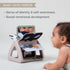 Taf Toys Black & White Rattling Spinning Book, High Contrast Newborn Baby Toy 0-6 6-12 Months with Mirror for Cognitive