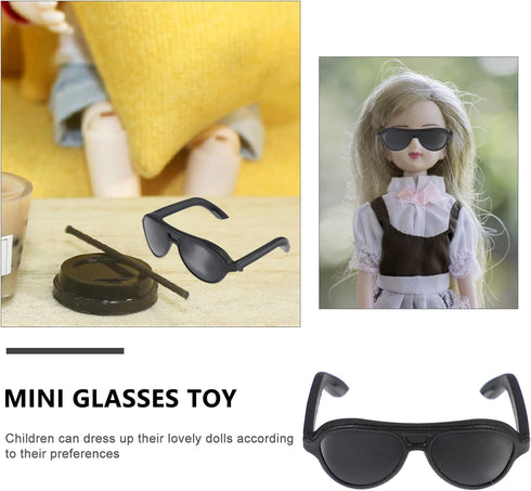 TOYANDONA 80pcs Doll Sunglasses, Miniature Sunglasses Costume Accessories for Dollhouse Crafts