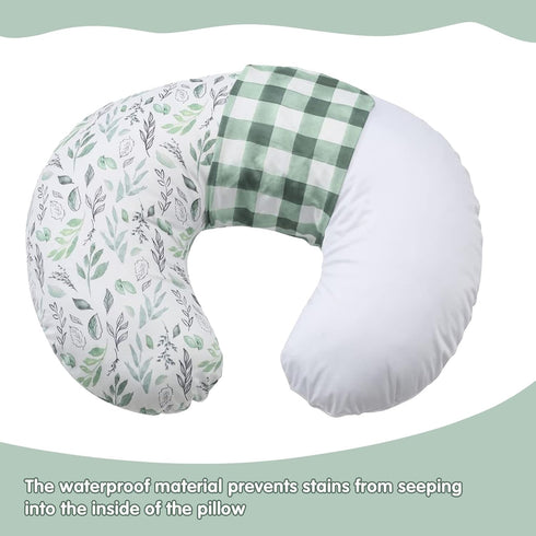 Winmany Baby Waterproof Nursing Pillow Cover Newborn Breastfeeding Pillowcase Soft Replaceable Slipcover for Boys