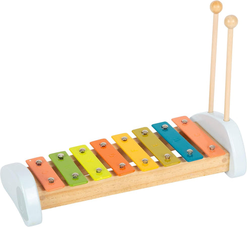 3+ Small Foot Wooden Kids Xylophone Groovy Beats Color-Coded Musical Instrument Toy with Mallets & Sheet Music Early