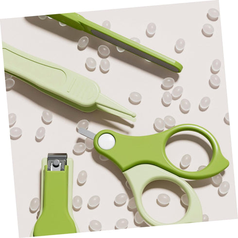 Set Trimmer Nail Clipper Fingernail Clippers with Nail Manicure Kit Portable Travel Grooming for Newborns and Green
