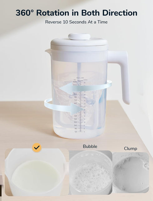 36 oz Electric Formula Pitcher, Baby Formula Mixing Pitcher, Automatic Baby Formula Mixer, Bidirectional Stirring