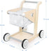 2 1 Asweets in Wooden Baby Walker Push and Pull Doll Stroller, Shopping Cart Learning Walker for Boys and Girls, Sit