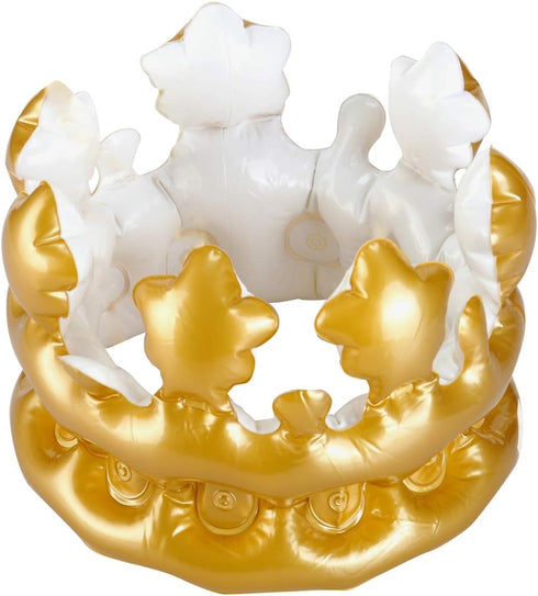 BinaryABC Inflatable Crown Hat Cap for Birthday Celebration, Baby Shower Photo Props