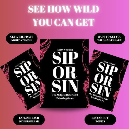 Generic 114 Sip Or Sin Drinking Couple Game - Freaky Couples Game for Romantic Date Night, Anniversary & Valentine's