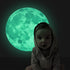 Glow in The Dark Moon Wall Decals, 11.8 Inch Luminous Sticker, Perfect Ceiling or Wall Decor for Kids' Bedroom