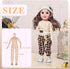 12 Inch 15 BJD Fashion Girl Doll, Movable Joints, Exquisite Hair and Trendy Casual Outfits (Casual wear-Beige)