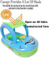 Baby Pool Float with Canopy Summer Steering Wheel Sunshade Swim Ring Car Inflatable Toys Infants Float Seat Boat for Kids Toddlers