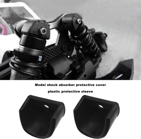 Create idea 4Pcs RC Shock Absorption Cover Plastic RC Damping Cover RC Shock Absorber Cap Fit for 1/8 1/10 Remote Control Car Accessories Black