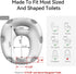 R&T Potty Training Seat for Boys and Girls, Fits Elongated Toilets, Anti-Slip Rubber and Splash Guard, Easy for Toddler