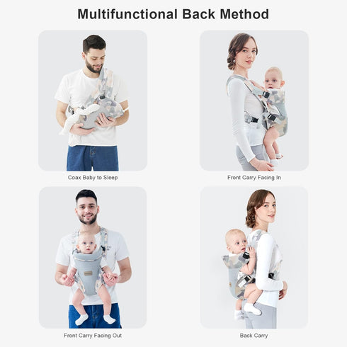 Cozy 4-in-1 Backpack 7-45 IULONEE Baby Carrier, Embrace Infant Carrier Ergonomic Adjustable Holder Portable Convertible