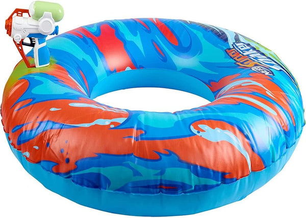 NERF Super Soaker Hydro Battle Ride-On Cruiser - Inflatable Pool Float with Mega Water Blaster