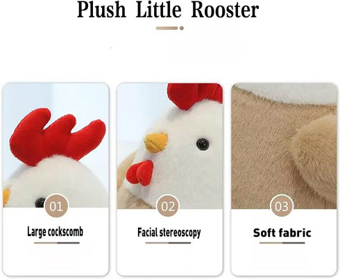 Chicken Stuffed Animal Plush Doll, 8 inch, Gift for Girls, Christmas (Chicken)
