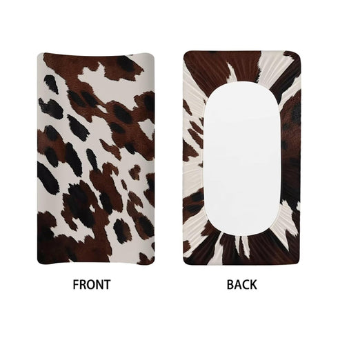Cow Soft Stretchy Changing Table Cover for Boys Girls, Lightweight Waterproof Nursery Pad Change Cover