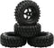 4X 1:10 RC Off-Road Car Wheel Tires, 5 Spokes Wheel Rim, 12 mm Hex RC Parts