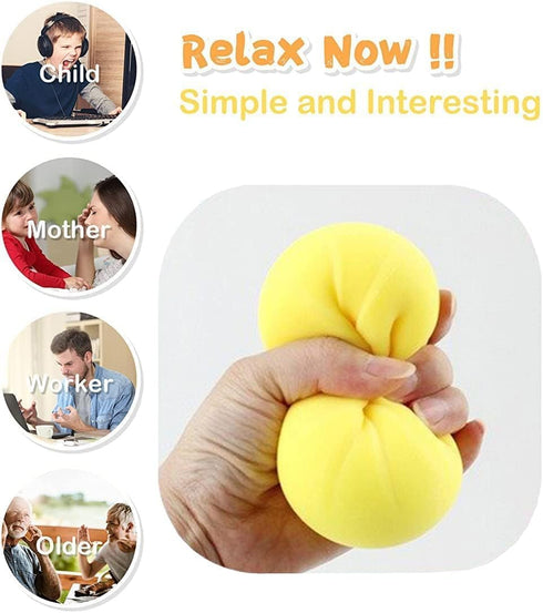 Pack Home&Husky Colorful Dumpling Squishy Stress Balls Sensory Toys Fidgets, Pop It Stress Ball Squishy Toys, Fidget